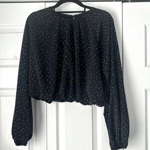 H&M Black White Blouse - super cute!!